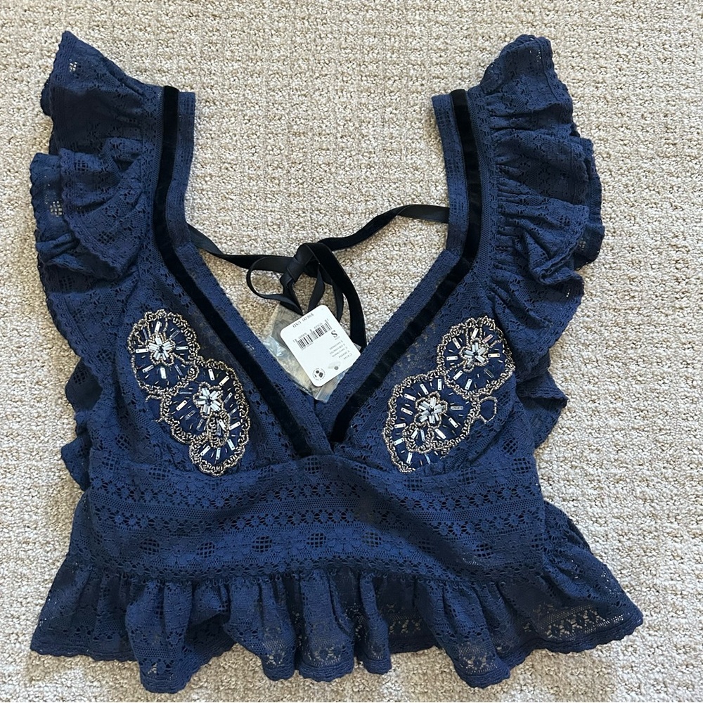 NWT Free People Ella Ruffle Cami Top Size Small - Picture 4 of 12